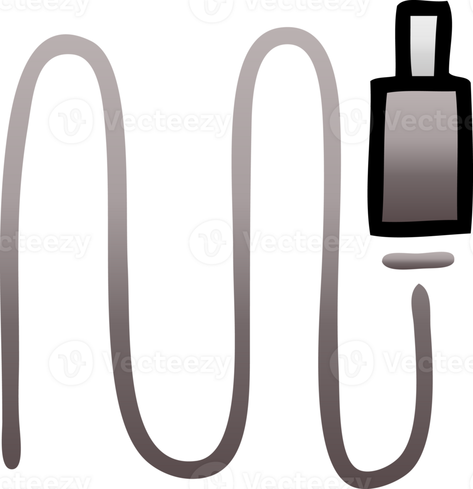 gradient shaded cartoon of a audio wire png