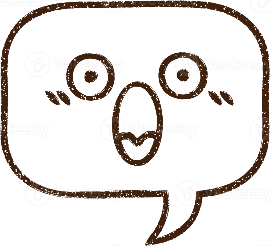 Speech Bubble Charcoal Drawing png