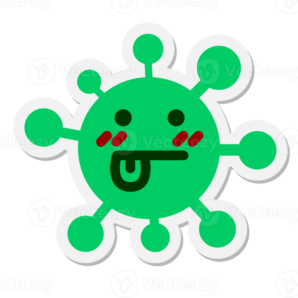 confused lost virus sticker png