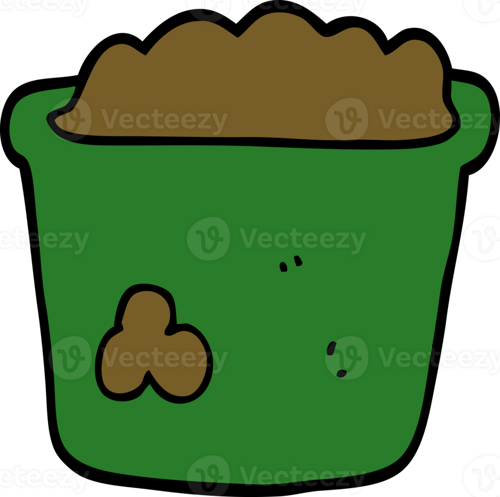 cartoon pot of earth png