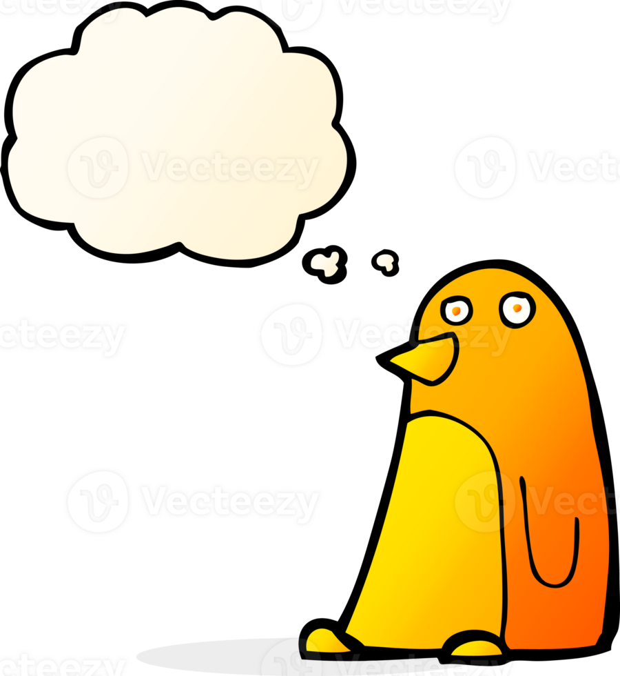 cartoon bird with thought bubble png
