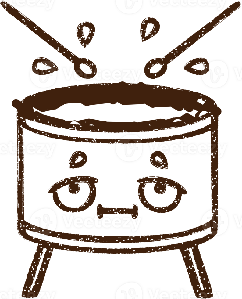 Beating Drum Charcoal Drawing png