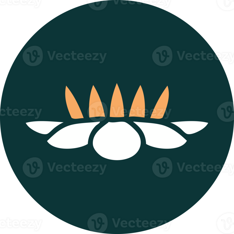 iconic tattoo style image of a lily pad flower png