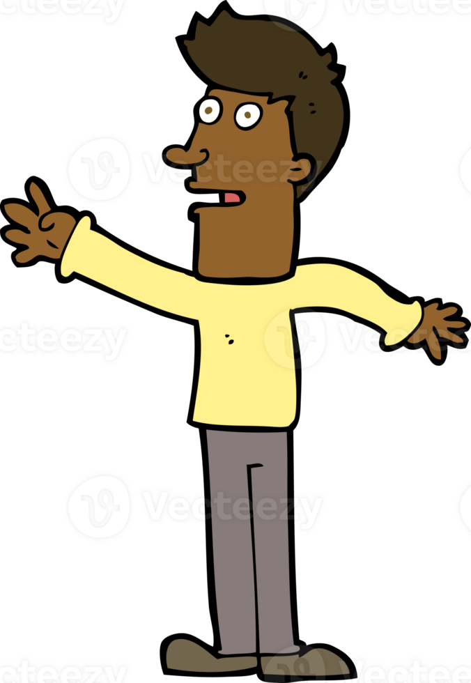 cartoon man reaching png