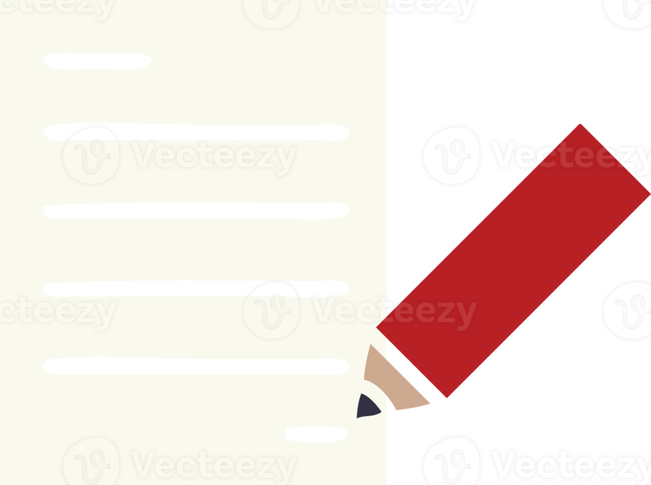 flat color retro cartoon of a of writing a document png