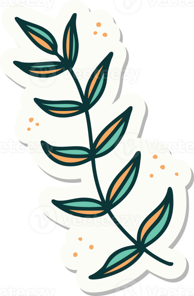 sticker of tattoo in traditional style of a laurel png