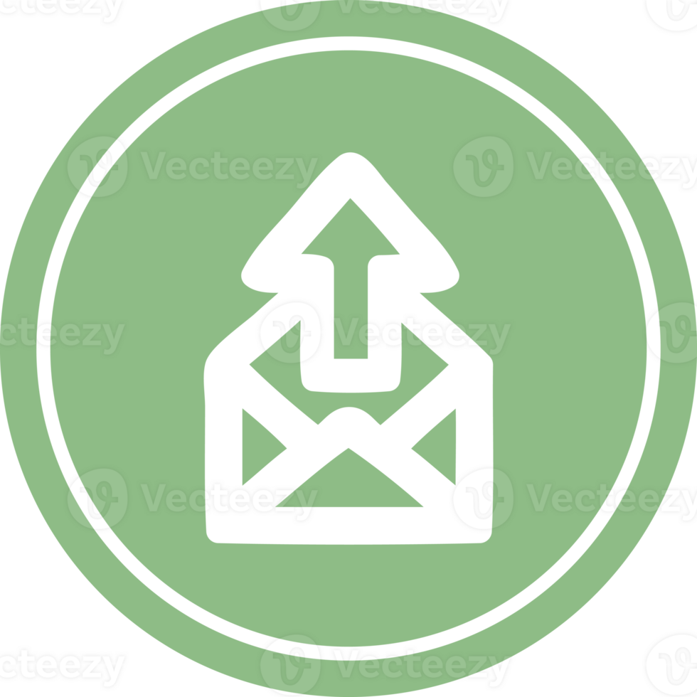 send email circular icon symbol png