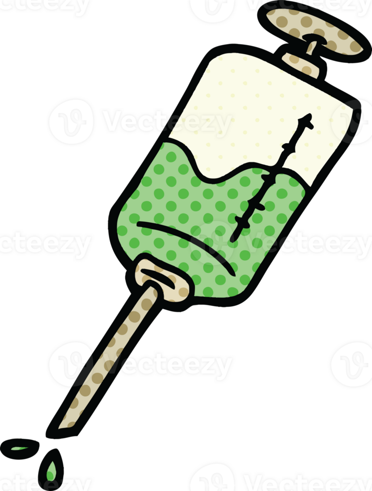 comic book style cartoon injection png
