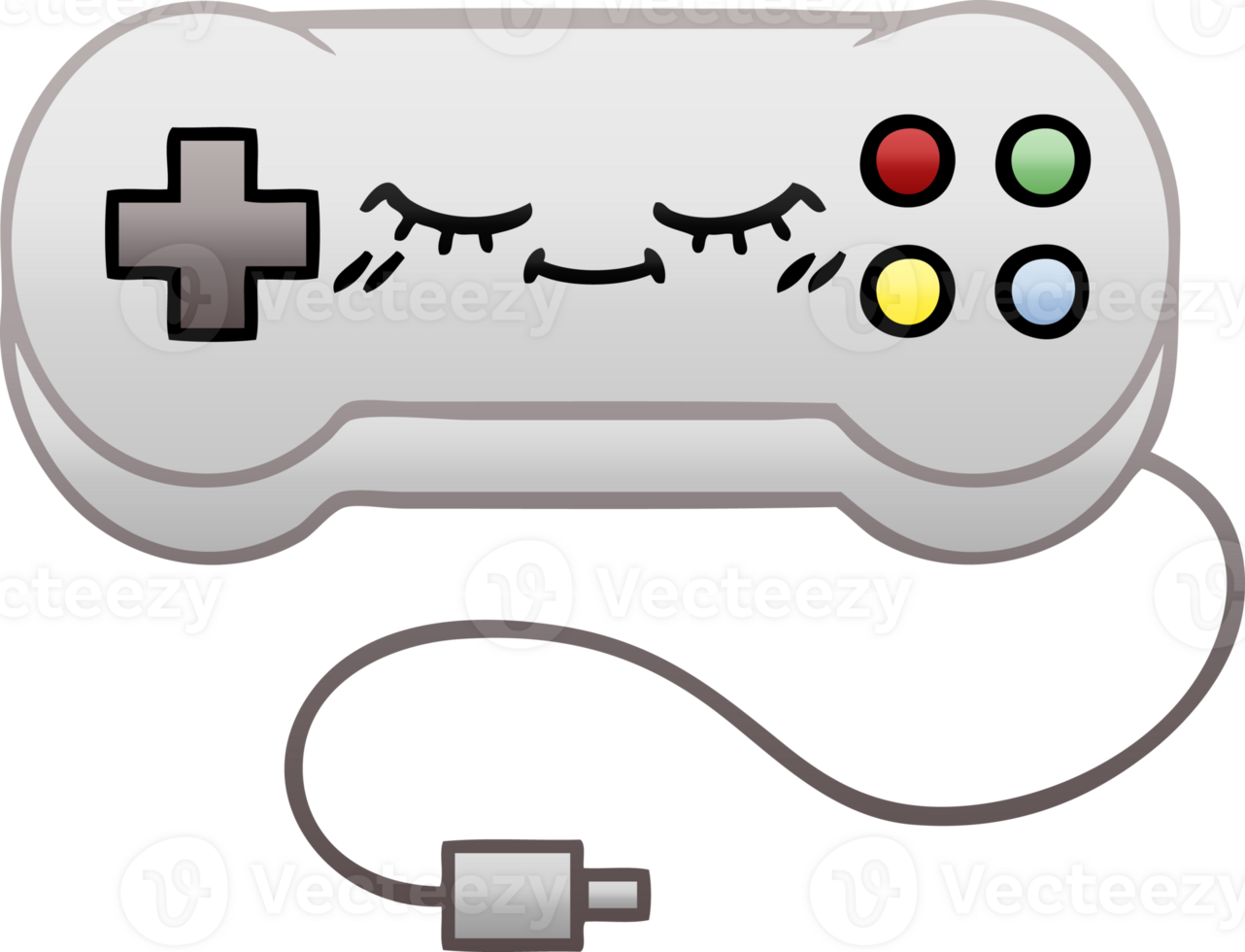 gradient shaded cartoon of a game controller png