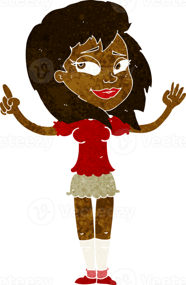 cartoon woman with idea png