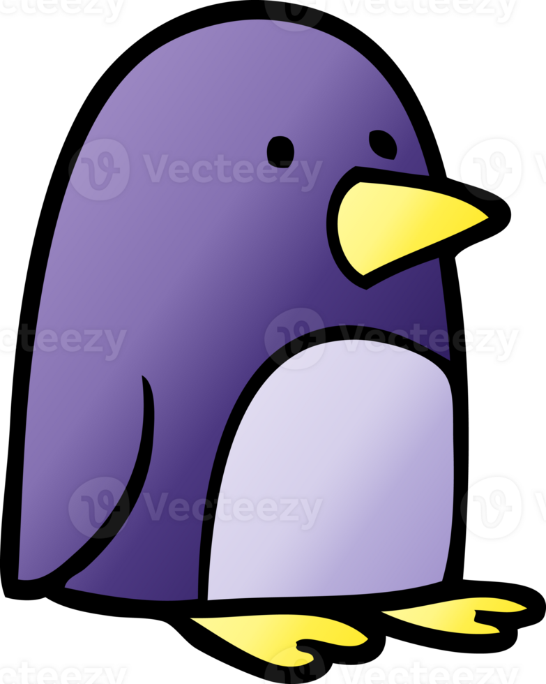 cartoon doodle small penguin png