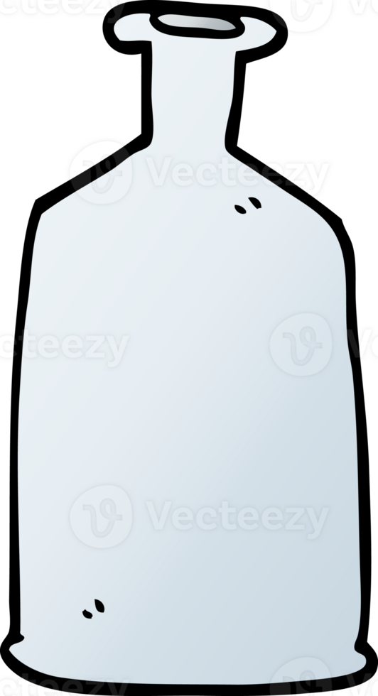 cartoon doodle clear glass bottle png