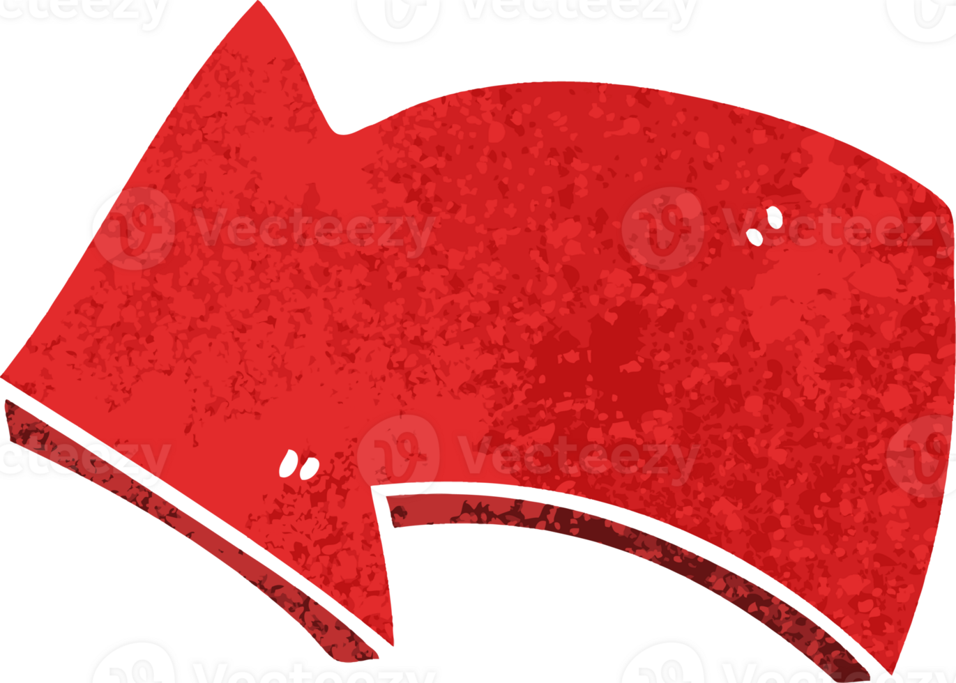 retro illustration style quirky cartoon arrow png