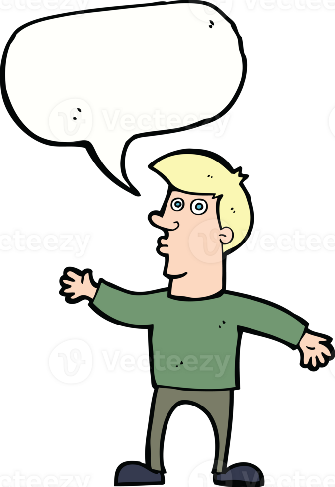 cartoon worried man with speech bubble png