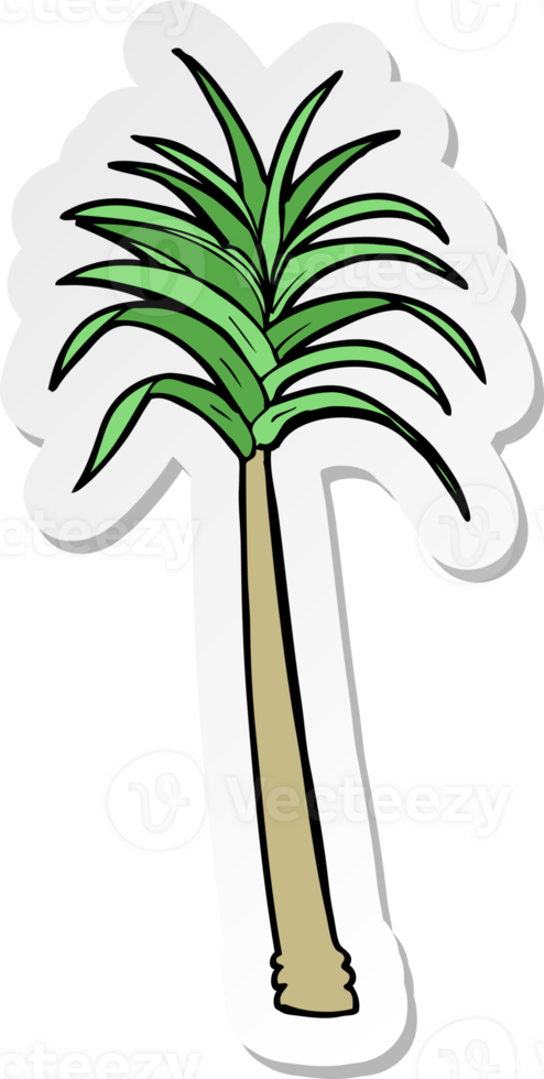 sticker of a cartoon palm tree png