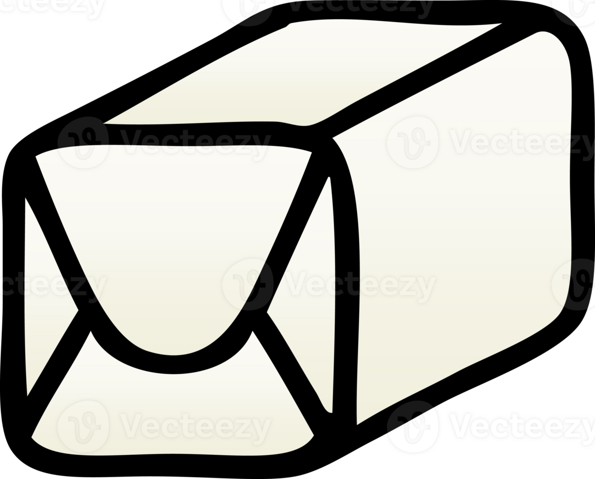 gradient shaded cartoon paper parcel png