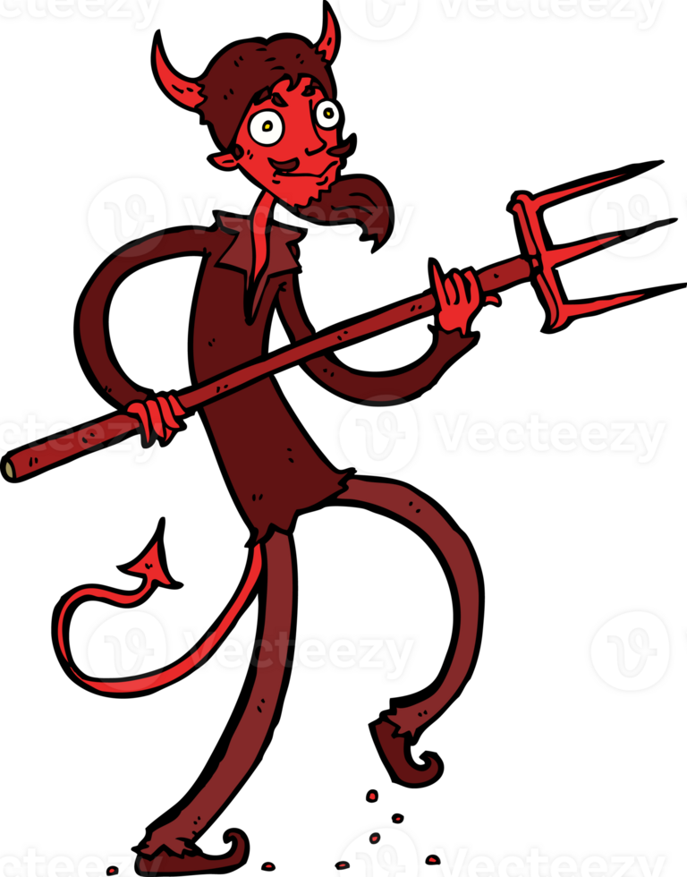 cartoon devil with pitchfork png