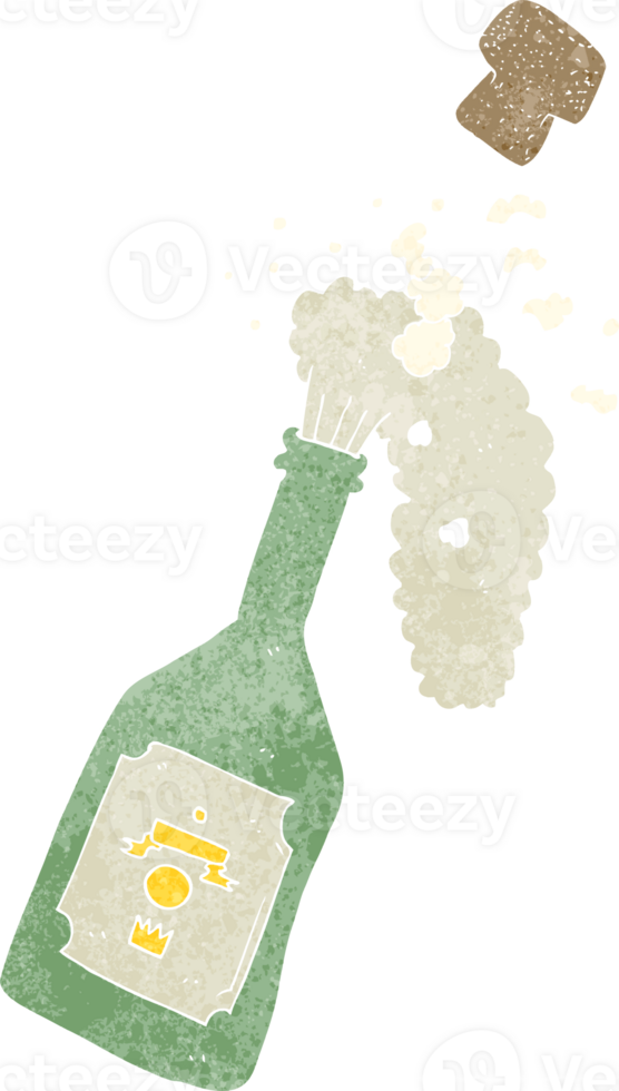 cartoon champagne popping png
