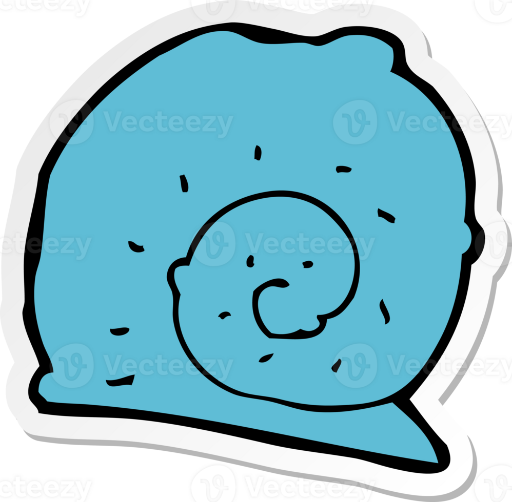sticker of a cartoon snail shell png