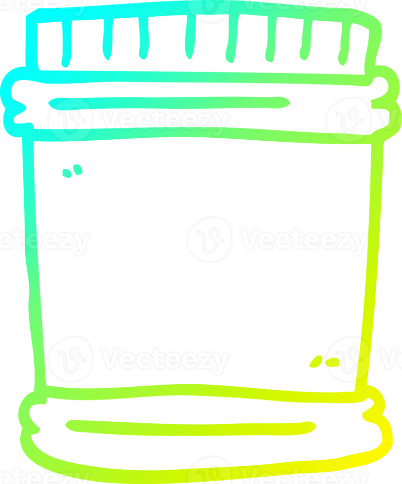 cold gradient line drawing cartoon vitamin pots png