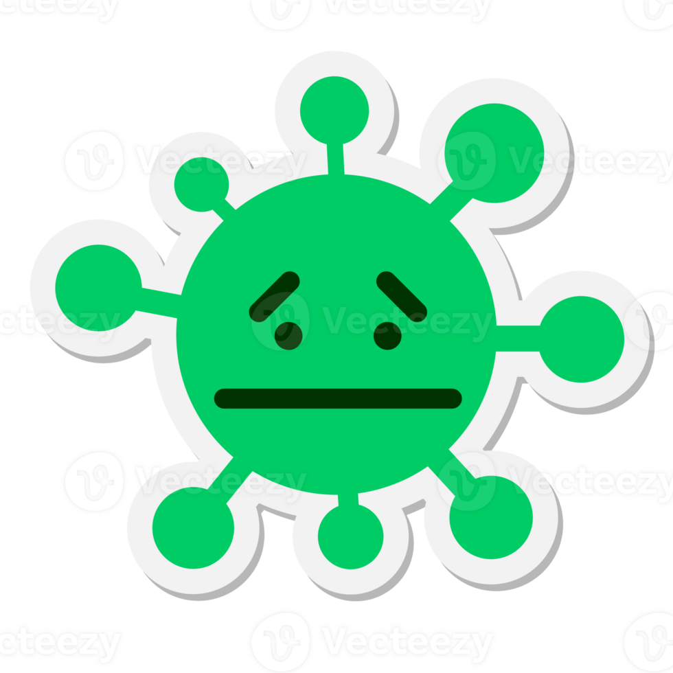 simple surprised virus sticker png