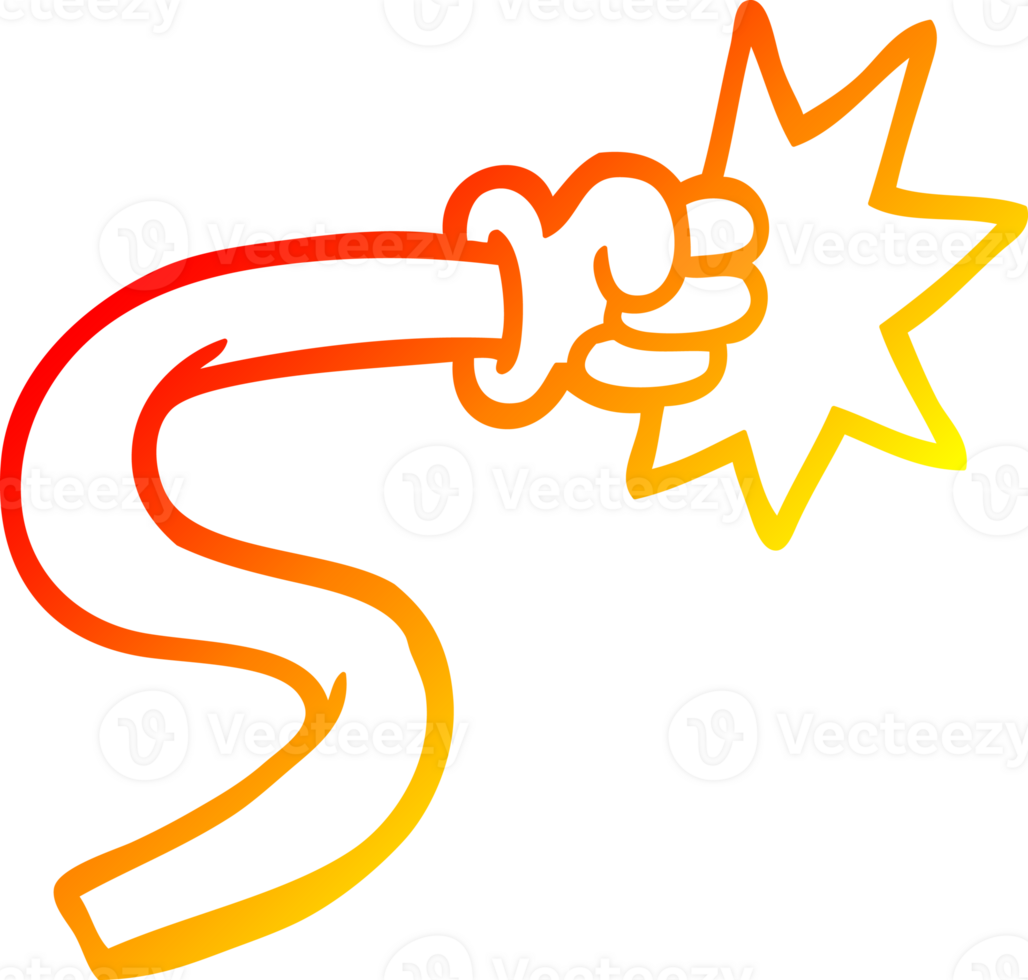warm gradient line drawing cartoon hand gesture png