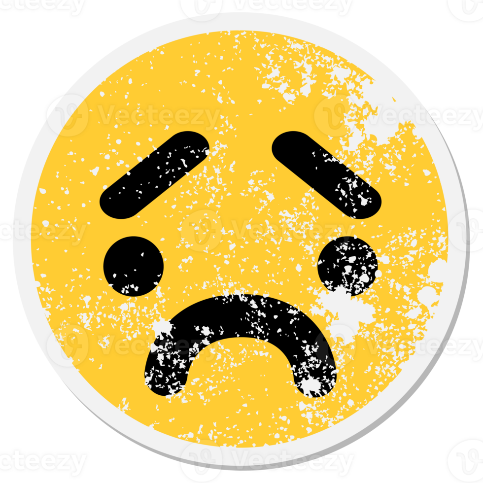 simple unhappy face circle png