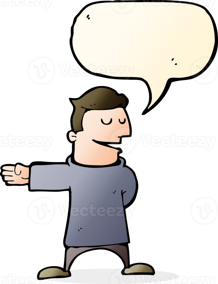 cartoon man gesturing direction with speech bubble png