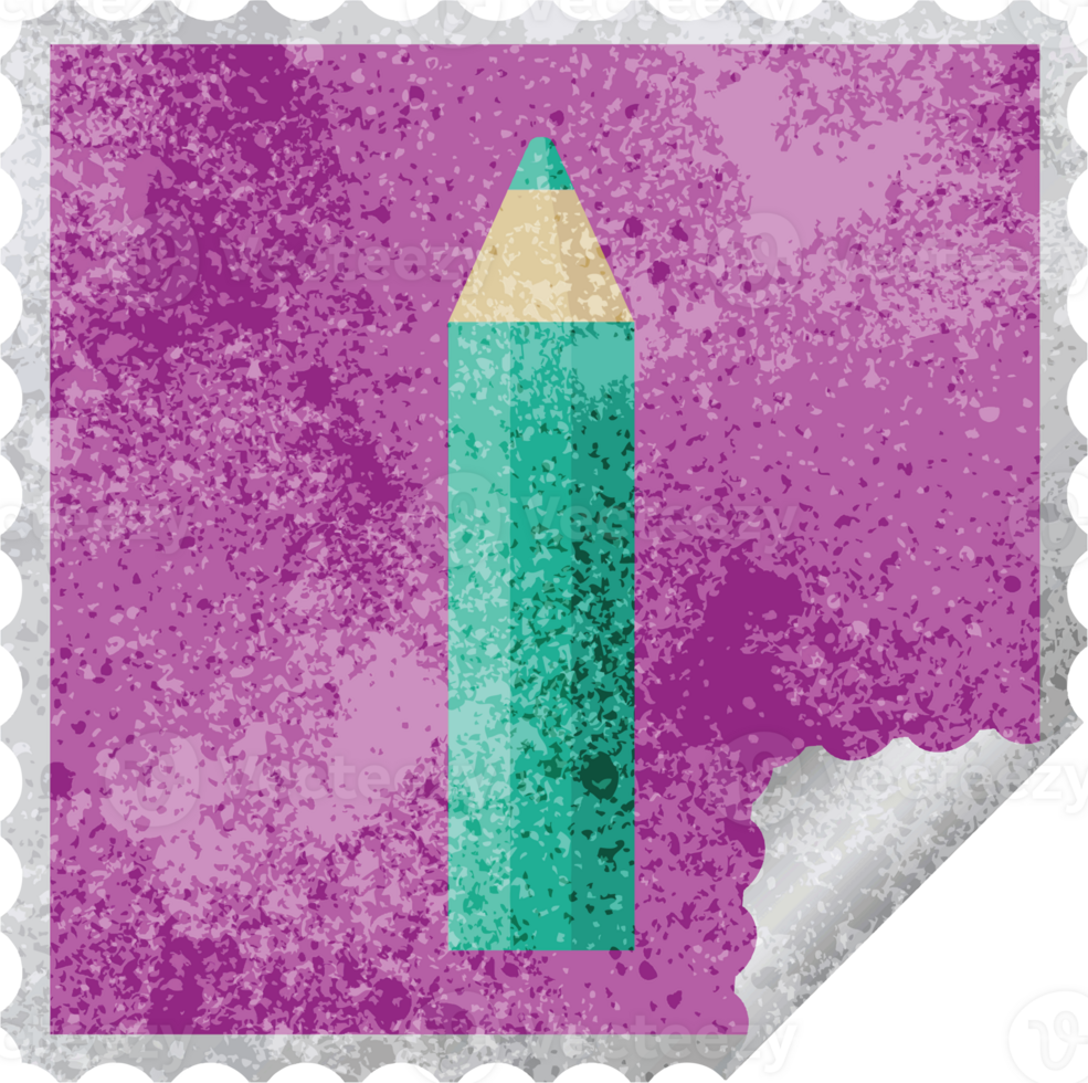 vert coloration crayon graphique png illustration carré autocollant timbre