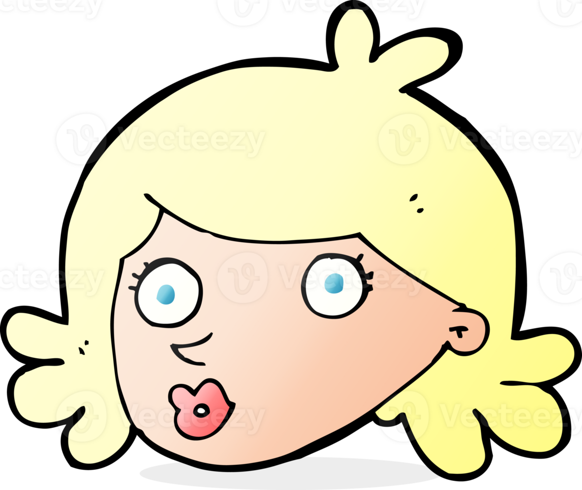 cartoon pretty face png