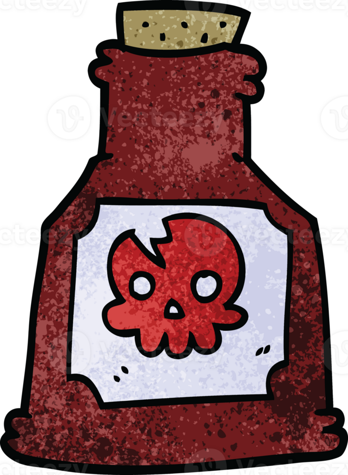 tecknad serie klotter förgifta flaska png