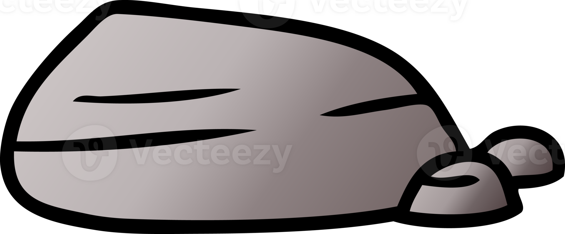 gradient cartoon doodle of stone and pebbles png