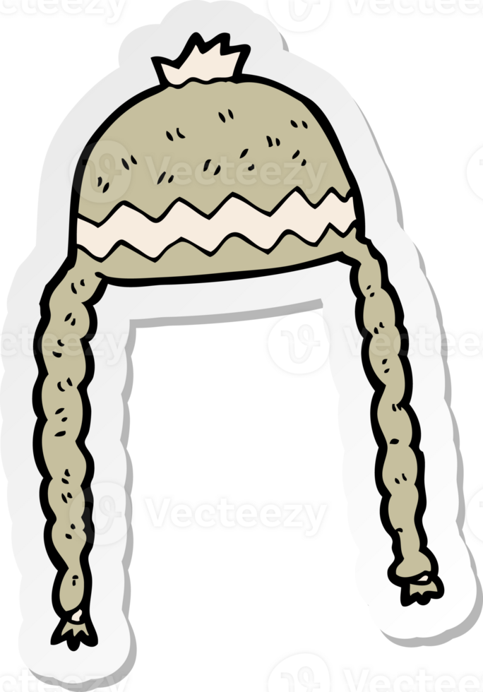 sticker of a cartoon cool hat png