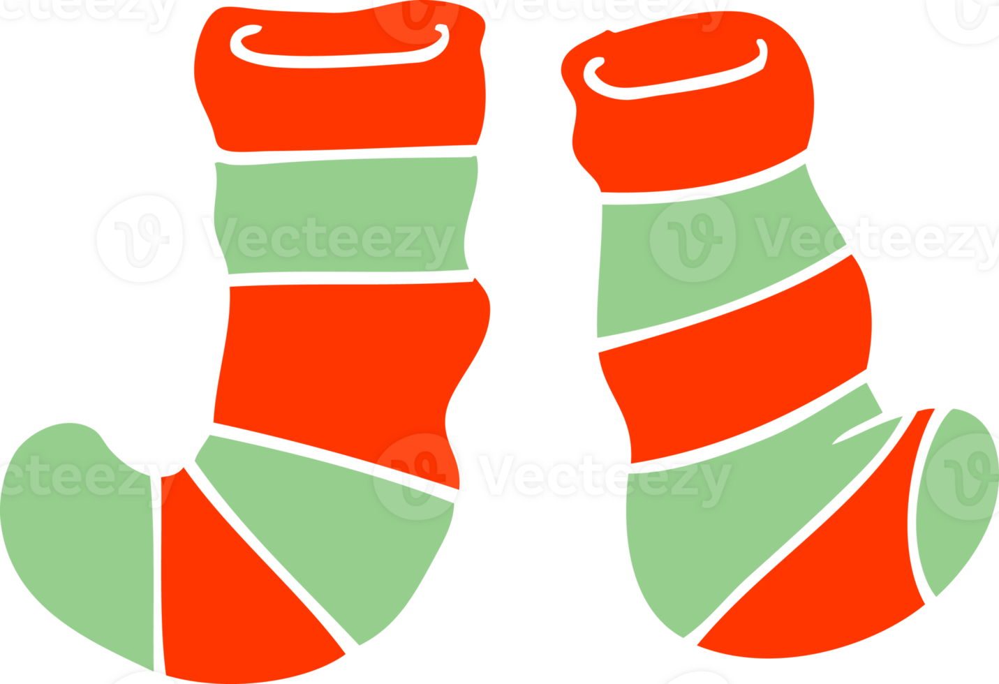 cartoon doodle striped socks png