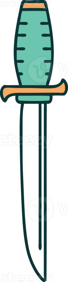 tattoo style icon of a dagger png