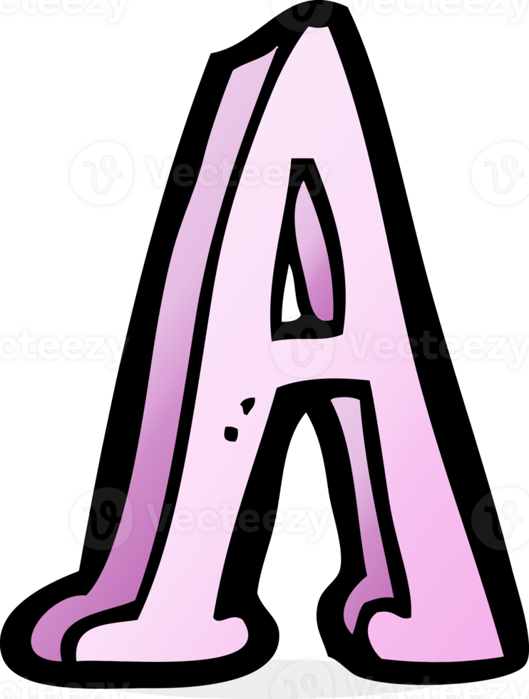 cartoon letter A png