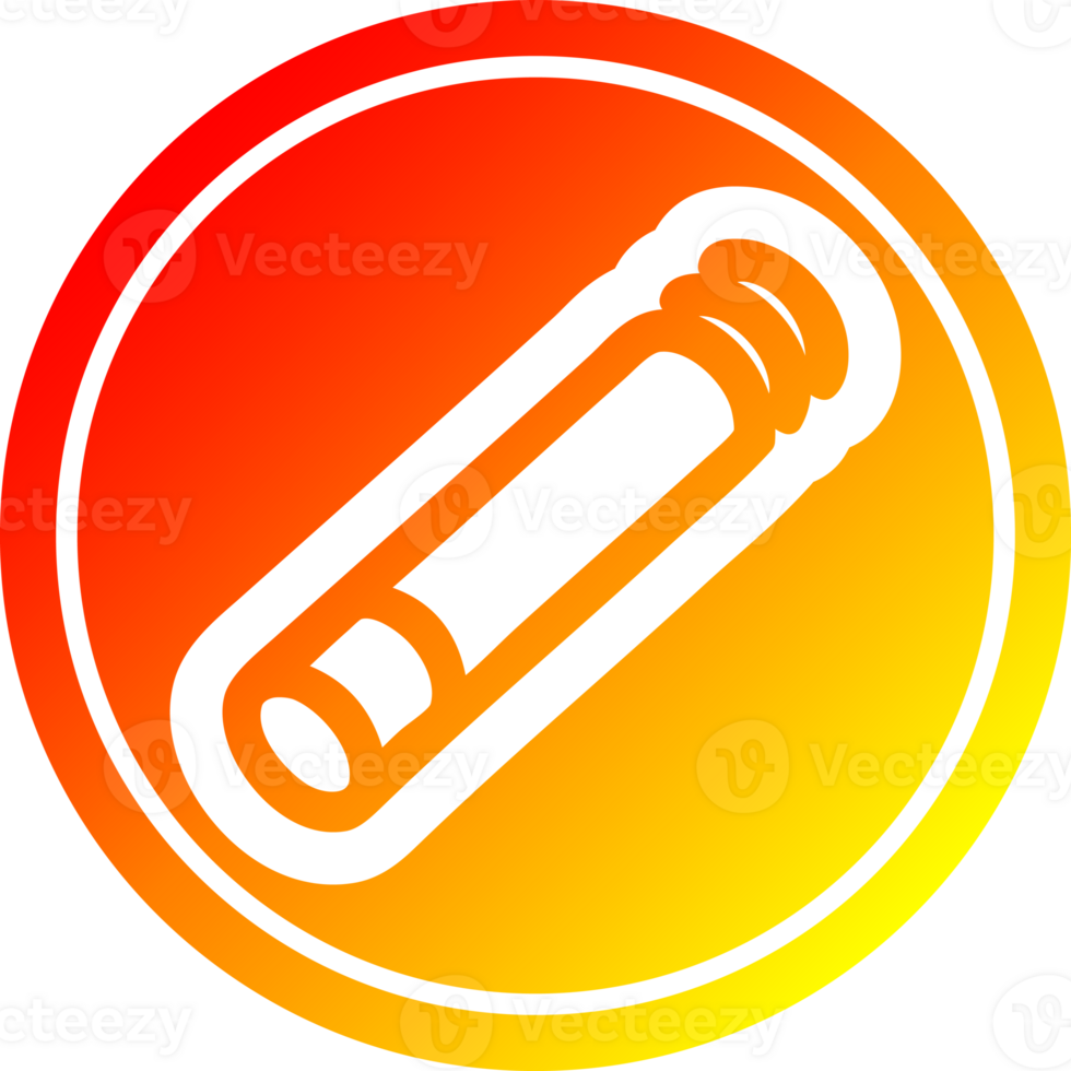 lit cigarette circular in hot gradient spectrum png