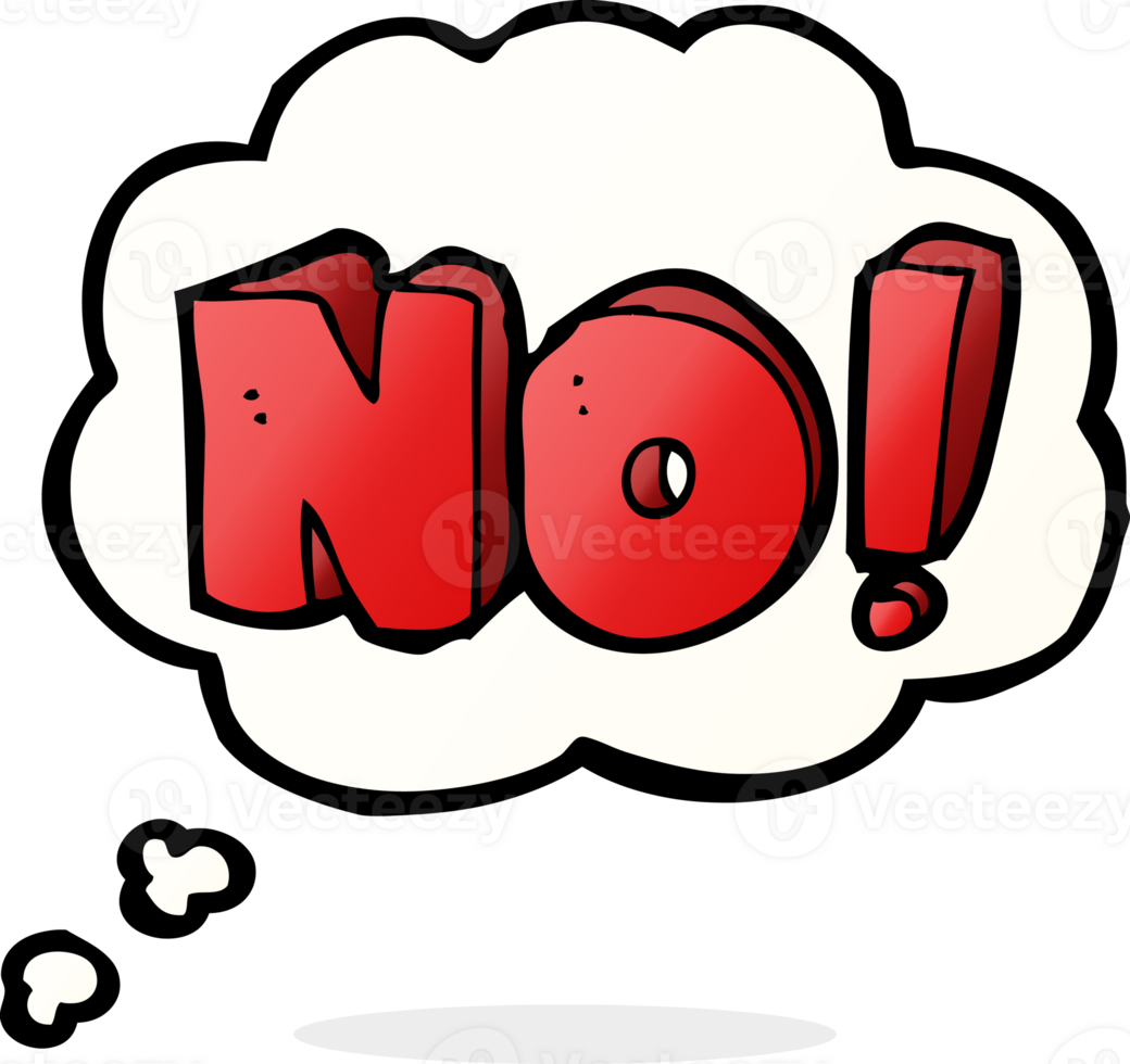 cartoon no symbol with thought bubble png
