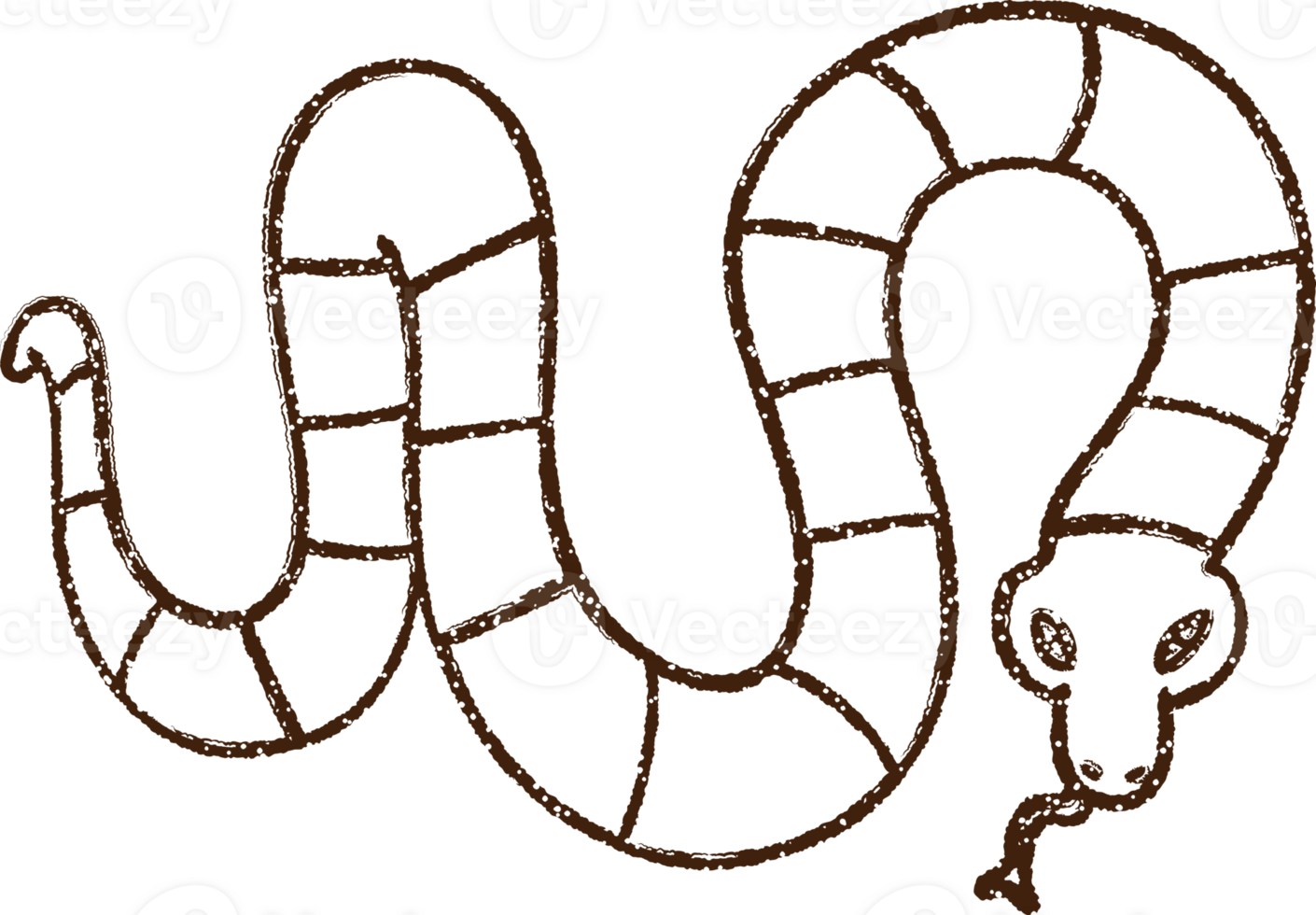 Hissing Snake Charcoal Drawing png