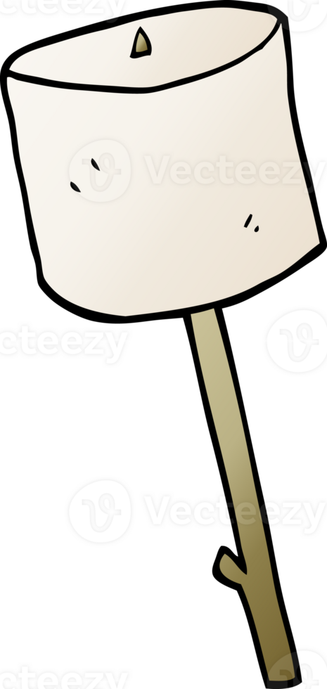 cartoon doodle marshmallow on stick png