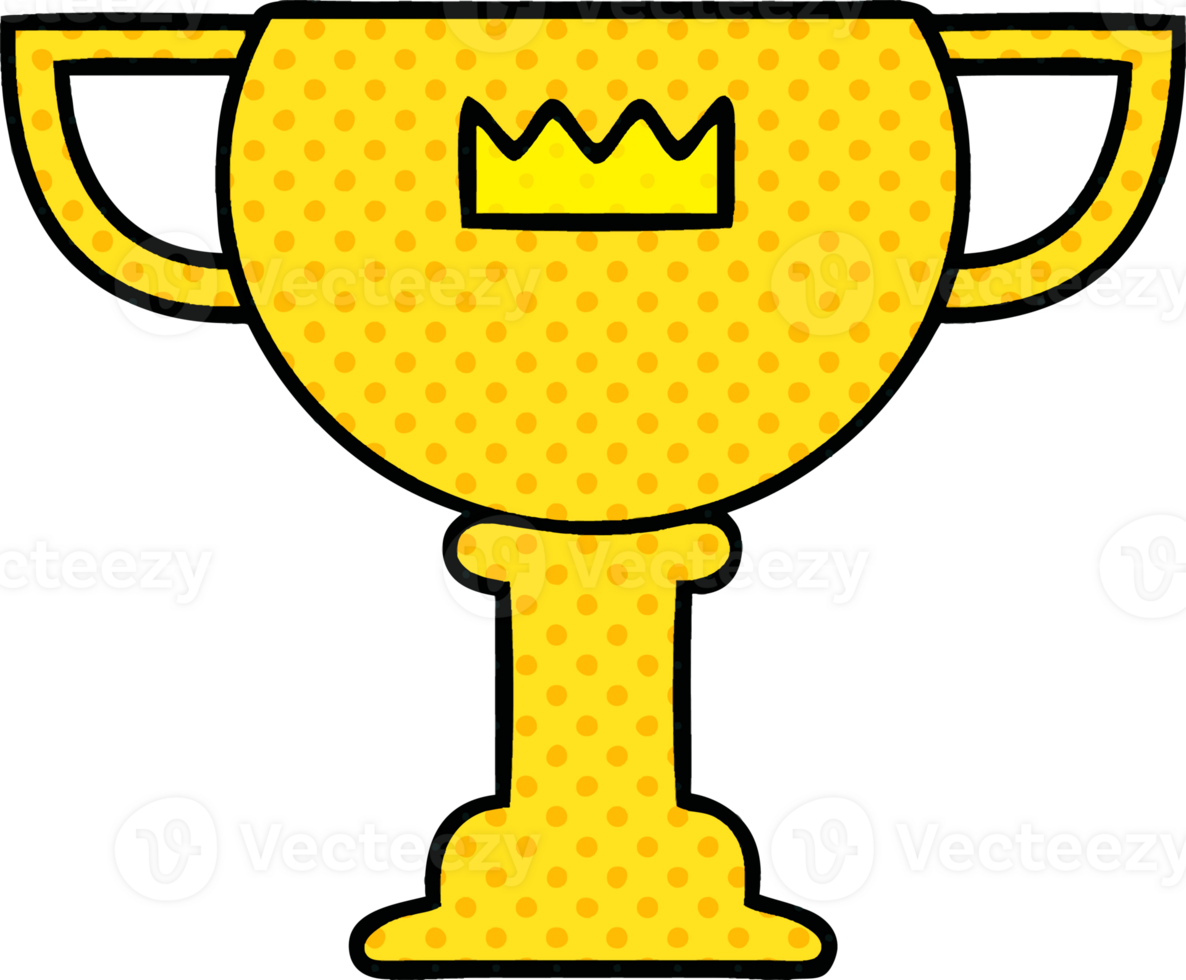 comic book style cartoon gold cup png