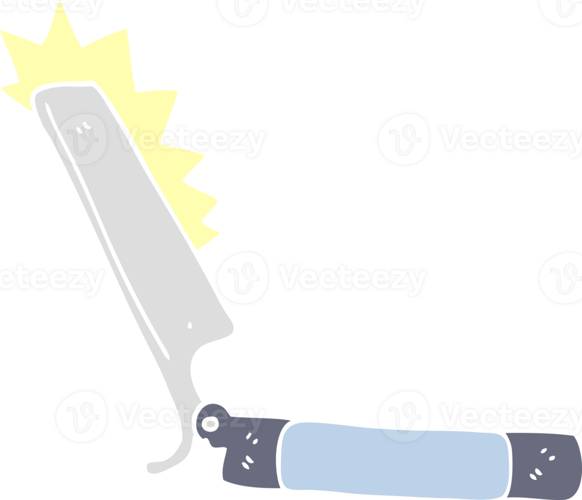 flat color style cartoon sharp razor png