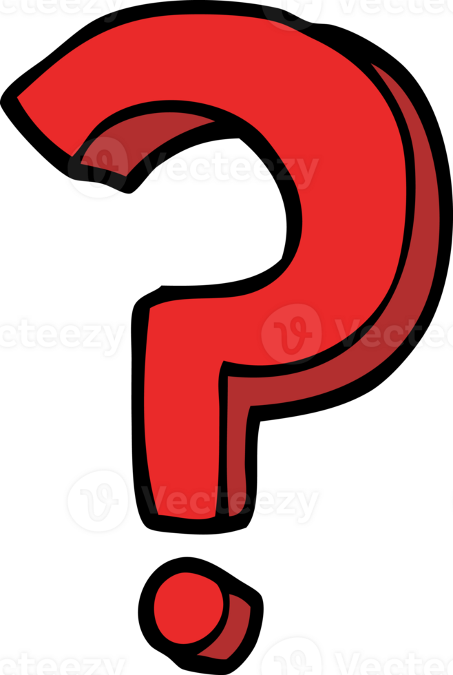 cartoon doodle question mark png