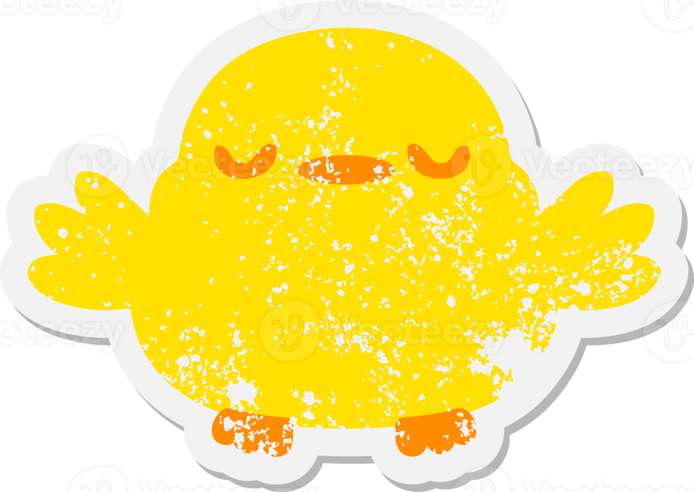 cute cartoon baby bird grunge sticker png