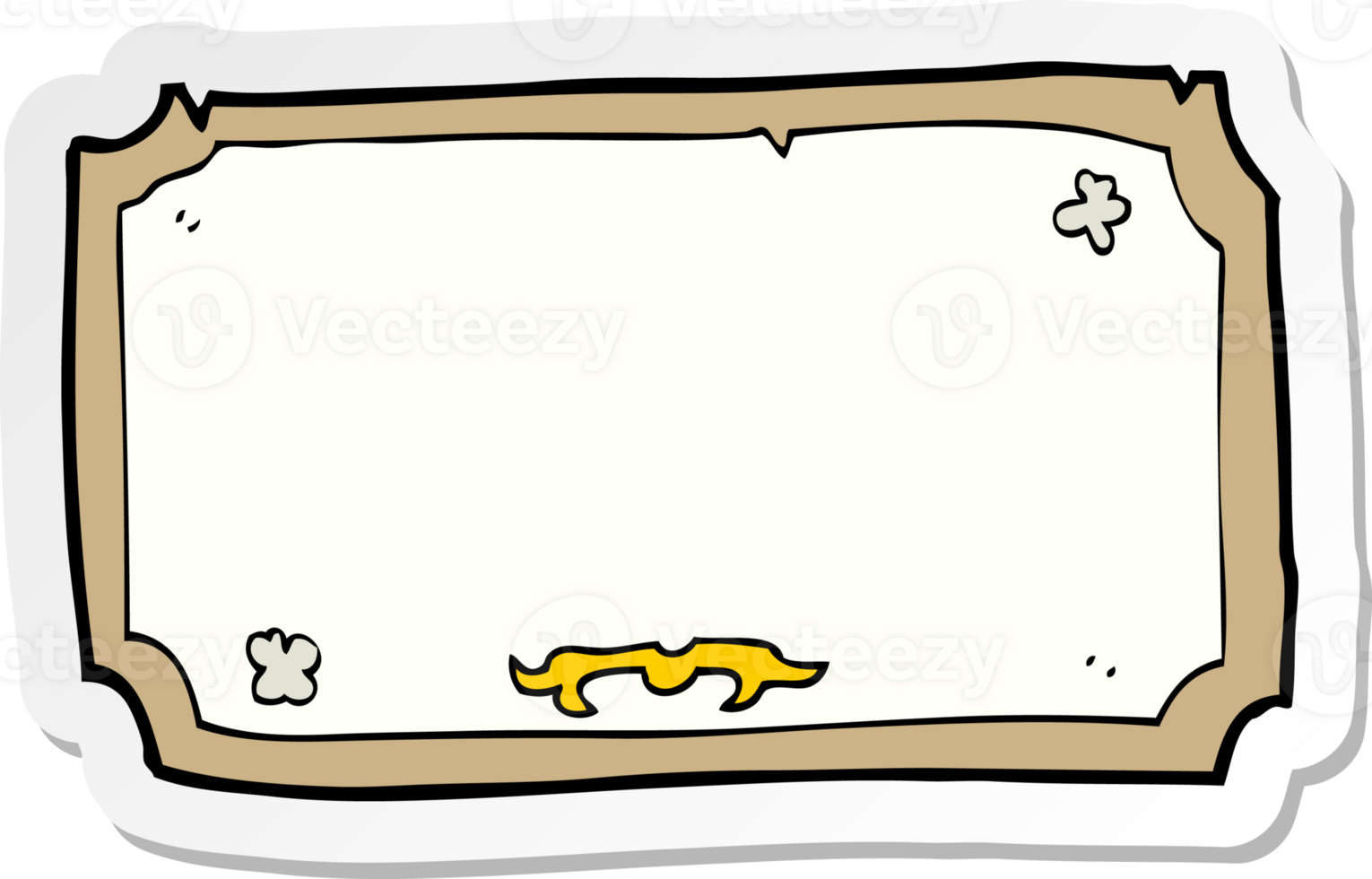 sticker of a cartoon old frame png