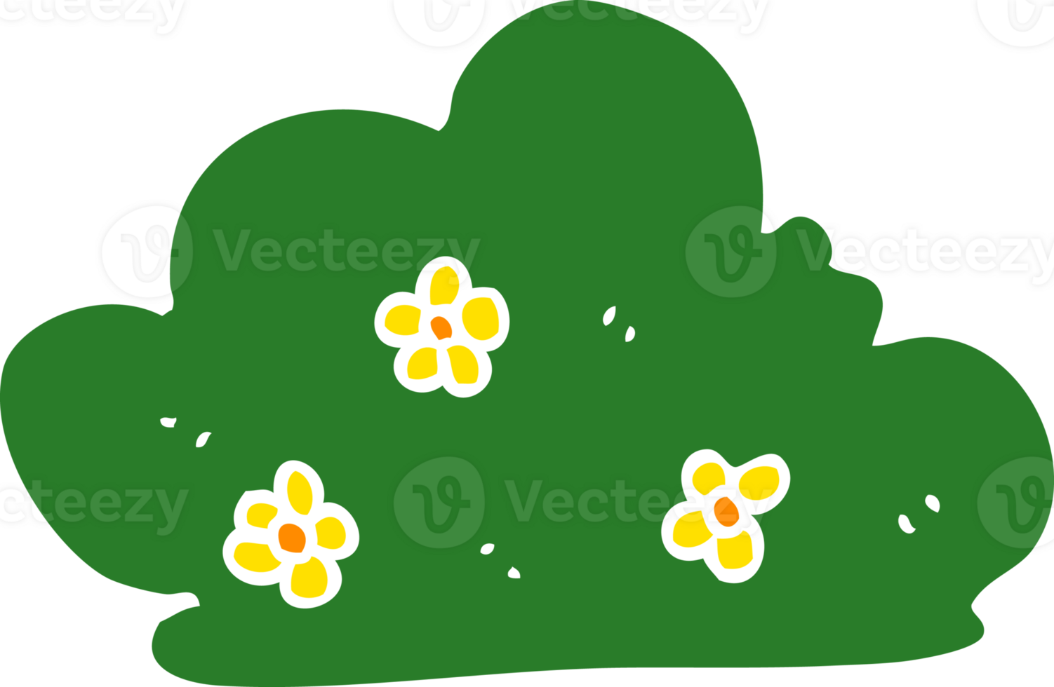 flat color style cartoon hedge png