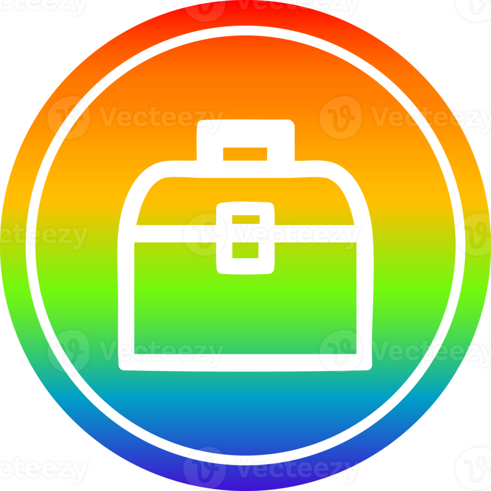 tool box circular icon with rainbow gradient finish png
