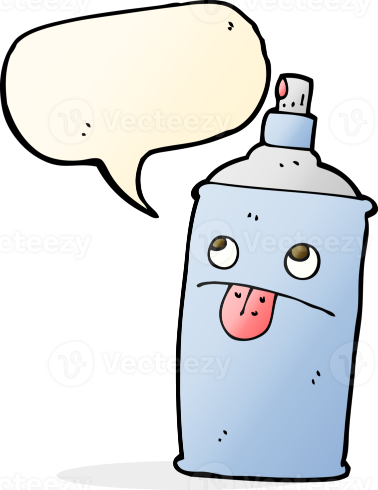cartoon spray can with speech bubble png