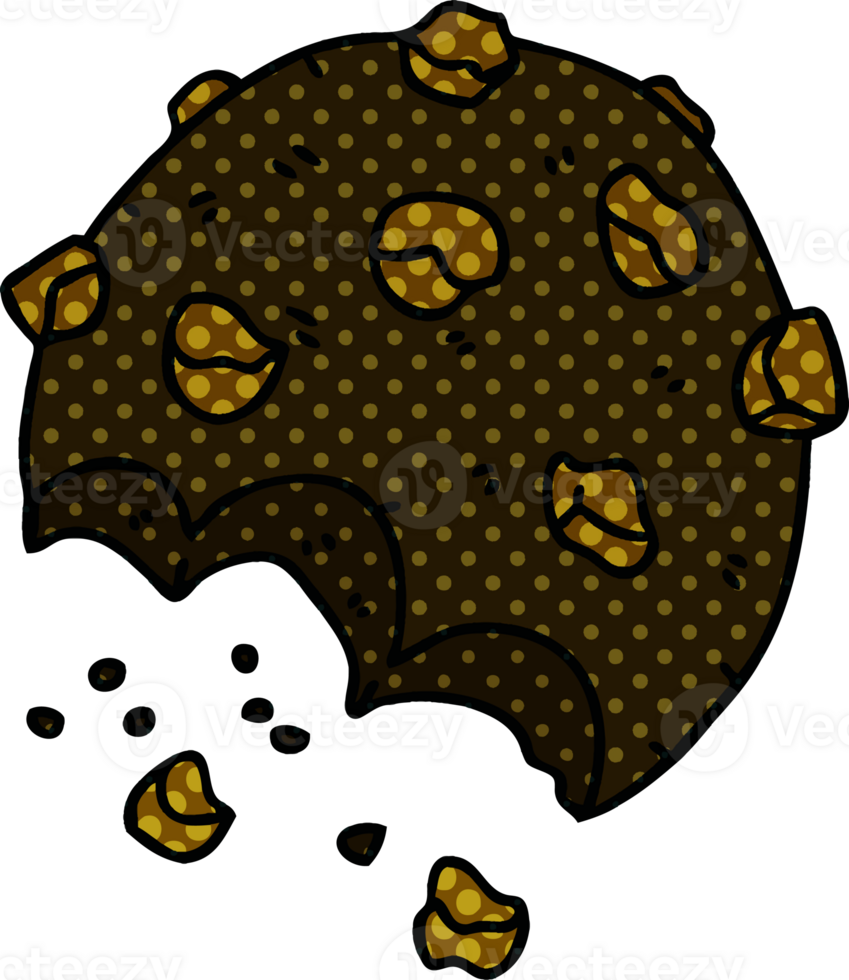 comic book style quirky cartoon cookie png