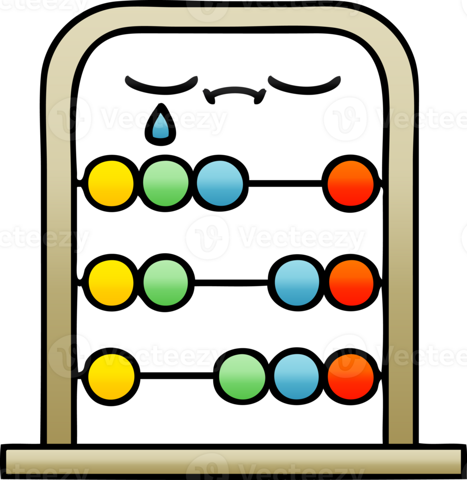 gradient shaded cartoon of a abacus png